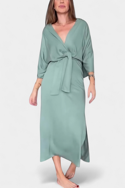 Daphné | Robe Casual avec Décolleté en V et Nœud Frontal