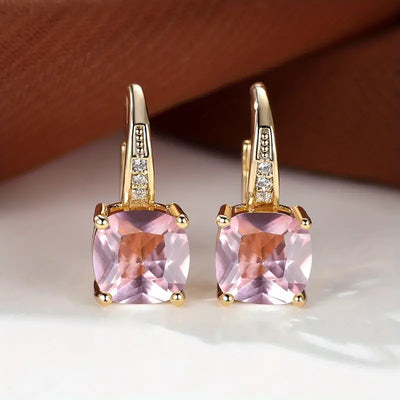 Boucles d'oreilles créoles Mystic Stone | Or