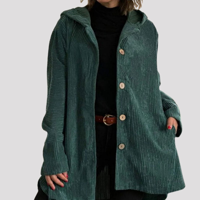 🍂 Veste à capuche en velours décontractée pour l'automne