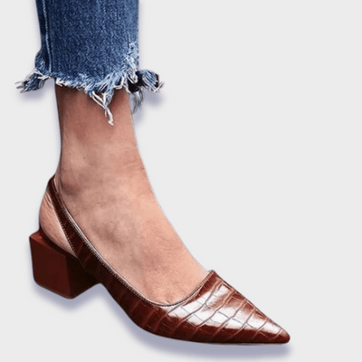 Élodie | Escarpins Orthopédiques avec Design Croco Élégant