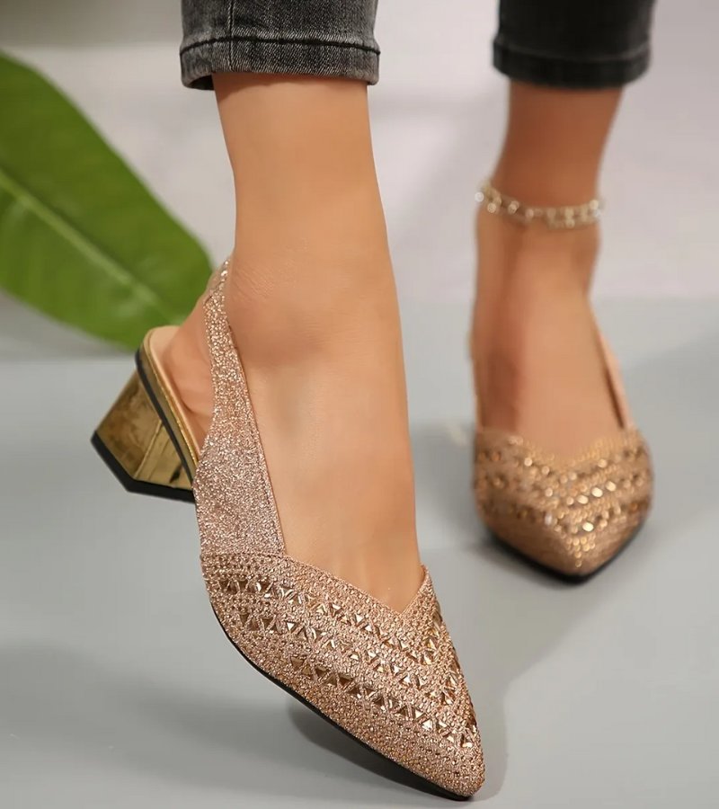 BRUNA | Slingback élégante avec strass et talon confortable