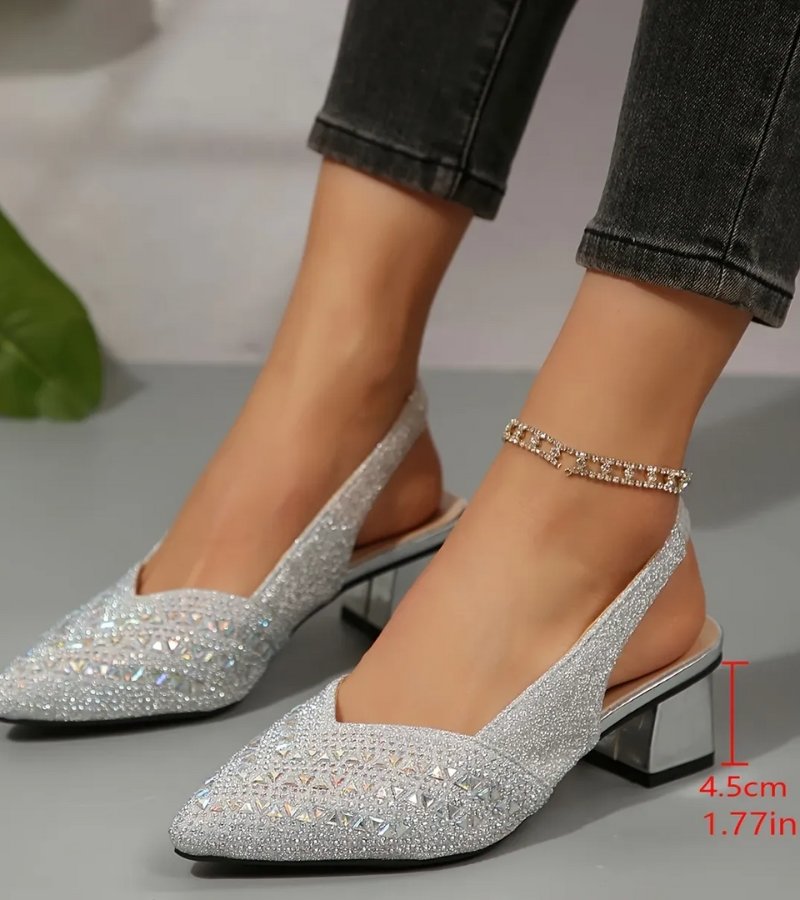 BRUNA | Slingback élégante avec strass et talon confortable