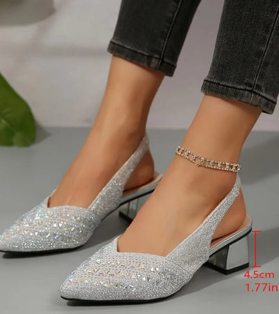 BRUNA | Slingback élégante avec strass et talon confortable