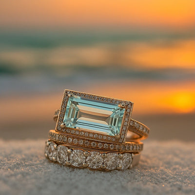 Marilys | Ensemble de Bagues de Mer en Verre