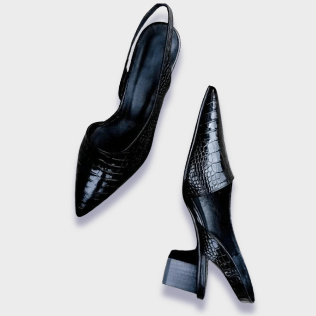 Élodie | Escarpins Orthopédiques avec Design Croco Élégant
