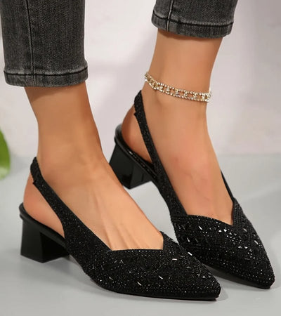 BRUNA | Slingback élégante avec strass et talon confortable
