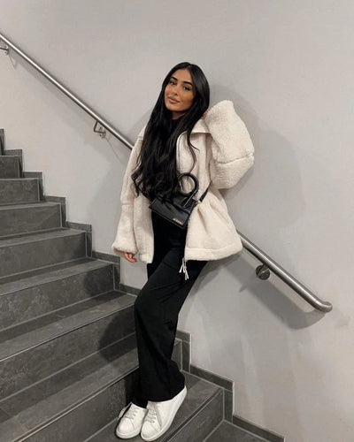 KAJA – Manteau en Teddy Doux