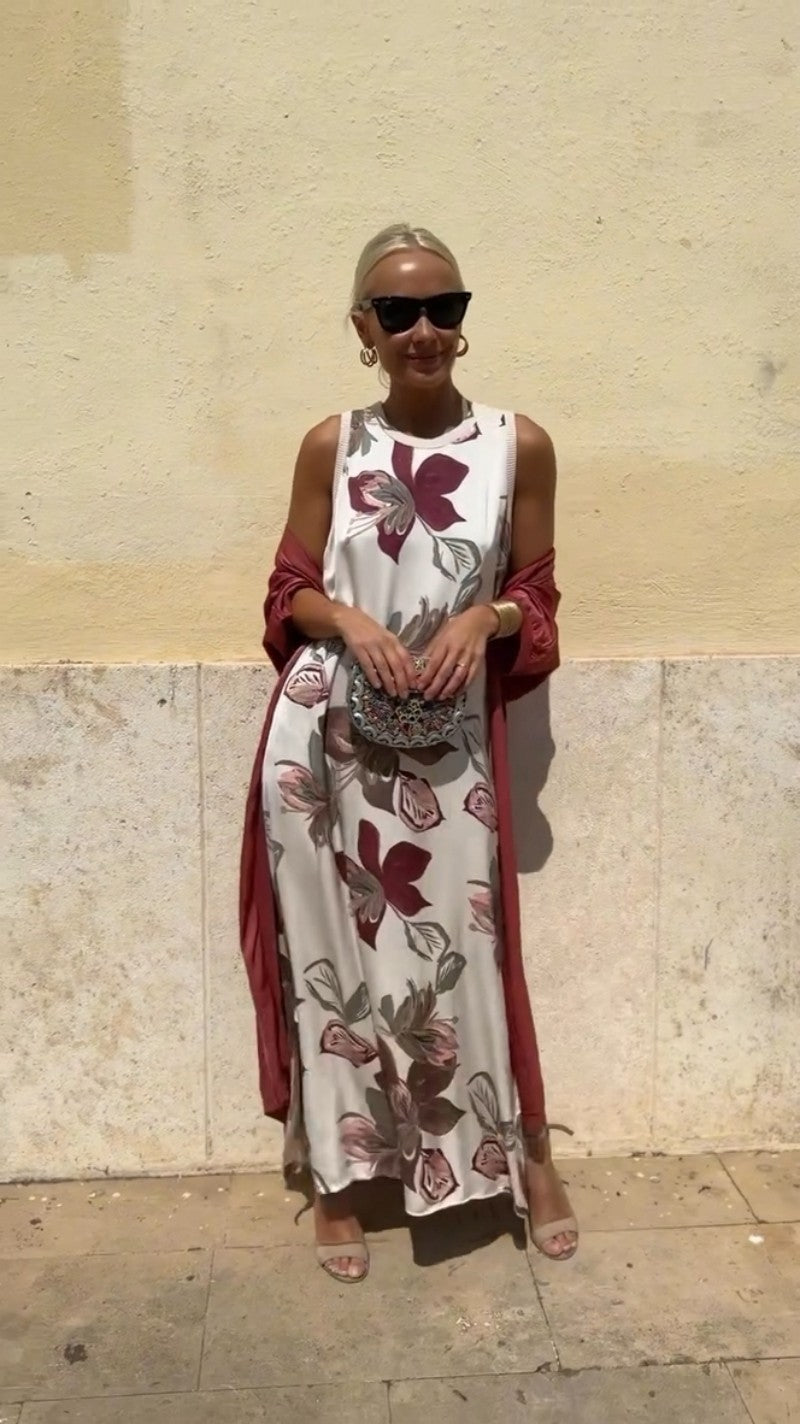 Estrella | Robe longue élégante avec châle assorti