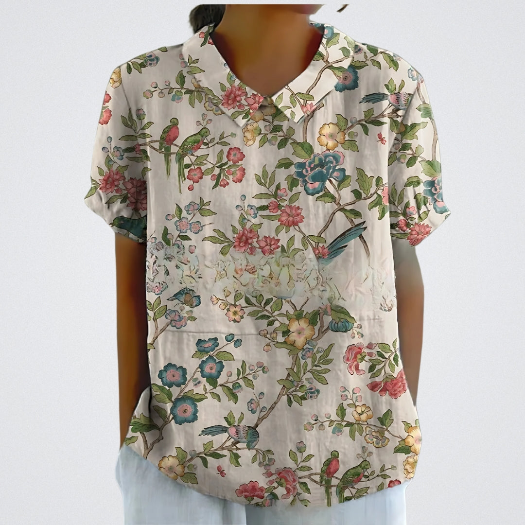 Lina | Blouse fleurie légère et élégante