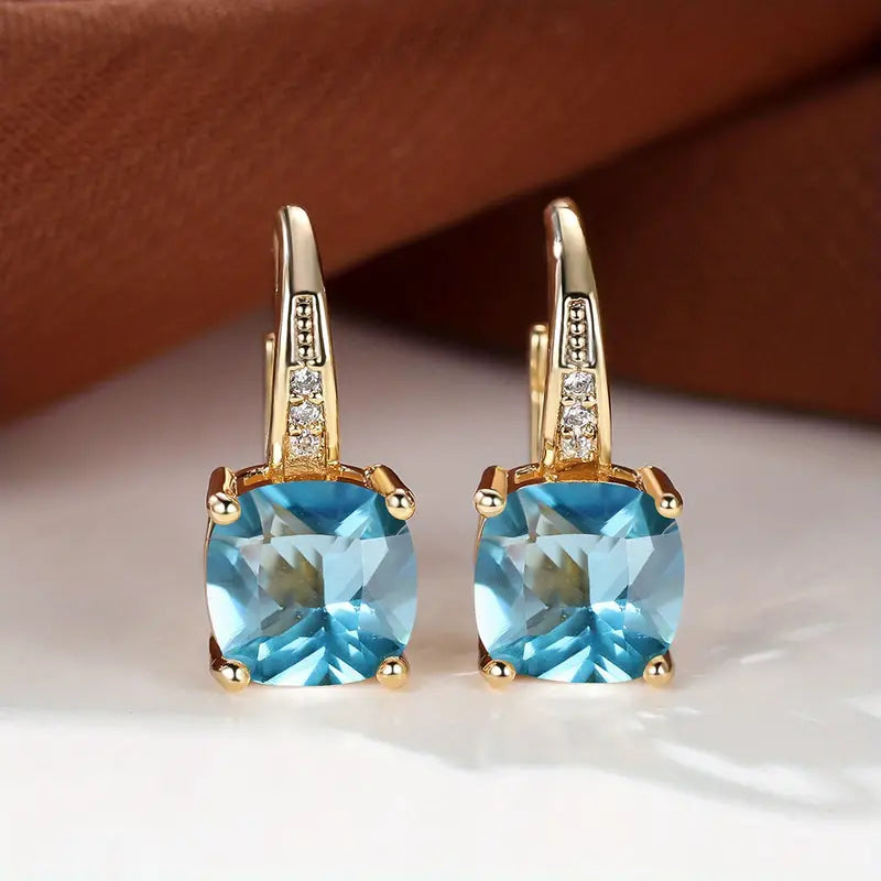 Boucles d'oreilles créoles Mystic Stone | Or