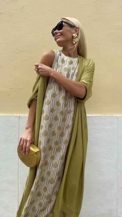 Azahara | Robe longue élégante avec châle assorti