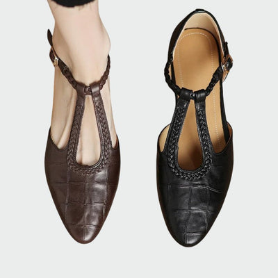 Olivia - Chaussures Mary Jane T-Bar à Talon Pointu