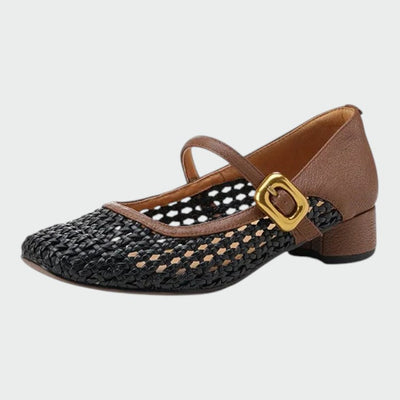 Olivia - Chaussures Mary Jane à Boucle Tissée