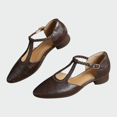 Olivia - Chaussures Mary Jane T-Bar à Talon Pointu