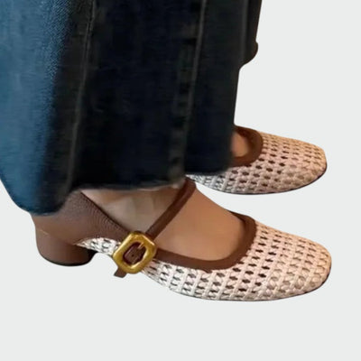 Olivia - Chaussures Mary Jane à Boucle Tissée