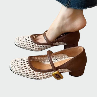 Olivia - Chaussures Mary Jane à Boucle Tissée