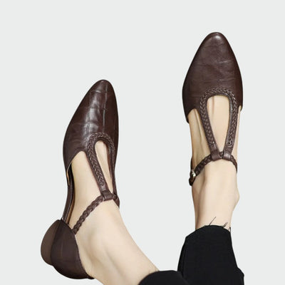 Olivia - Chaussures Mary Jane T-Bar à Talon Pointu