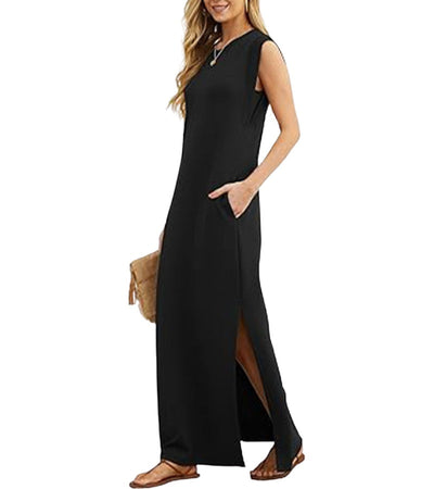 Romaisa | Robe longue fluide à fente
