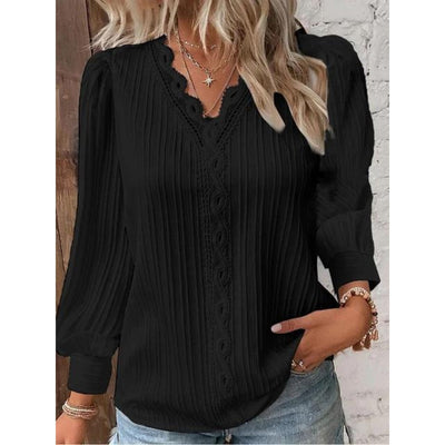 Luna - Élégante blouse à pintucks