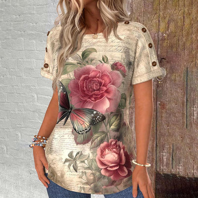 Blouse d'été "Fête au jardin" – Chaleureuse & élégante