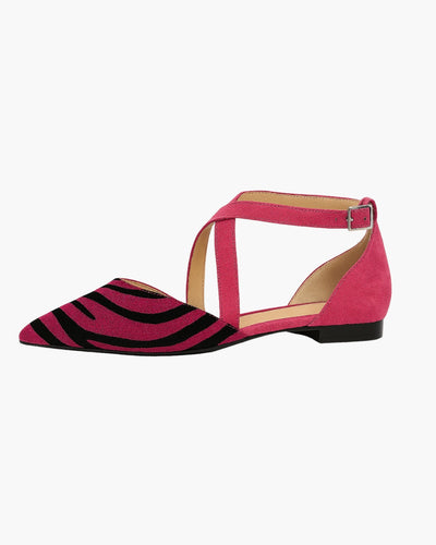 Asilia – Sandales à talons pointus et rayés