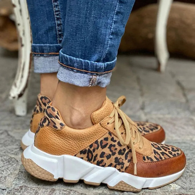 Crissa | Baskets Confortables Léopard