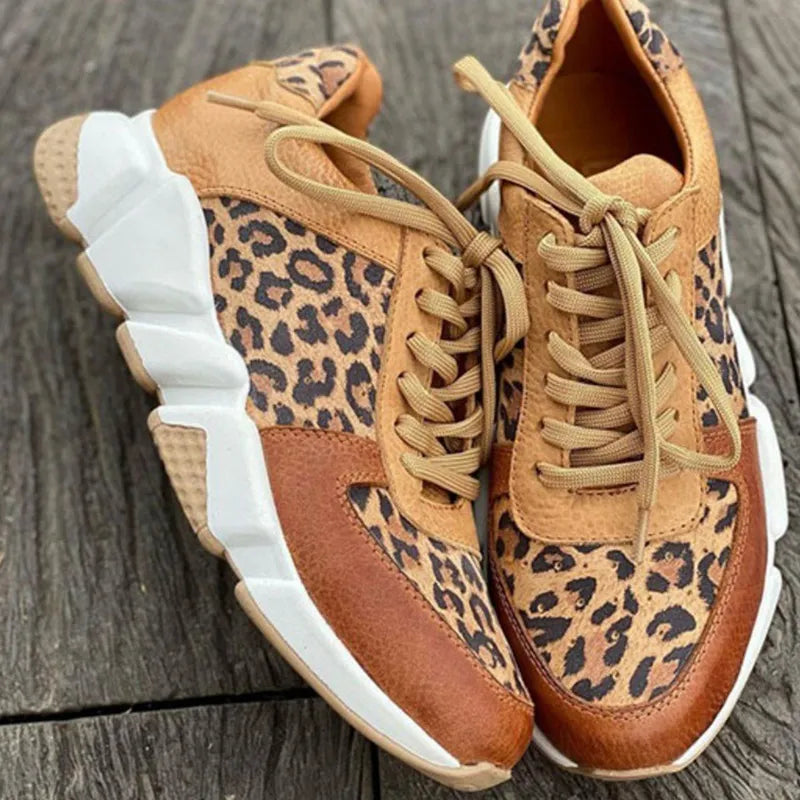 Crissa | Baskets Confortables Léopard