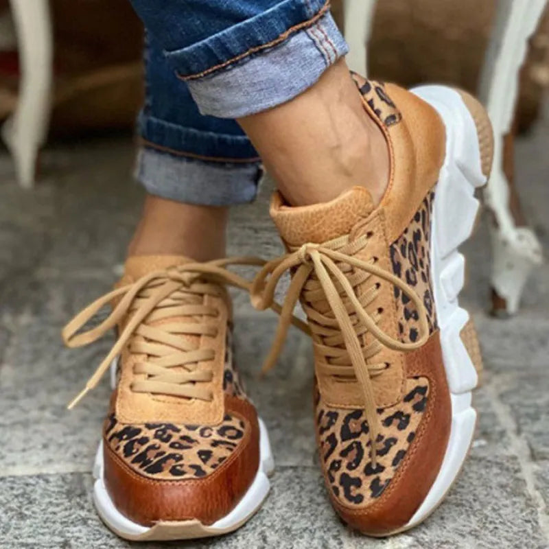 Crissa | Baskets Confortables Léopard