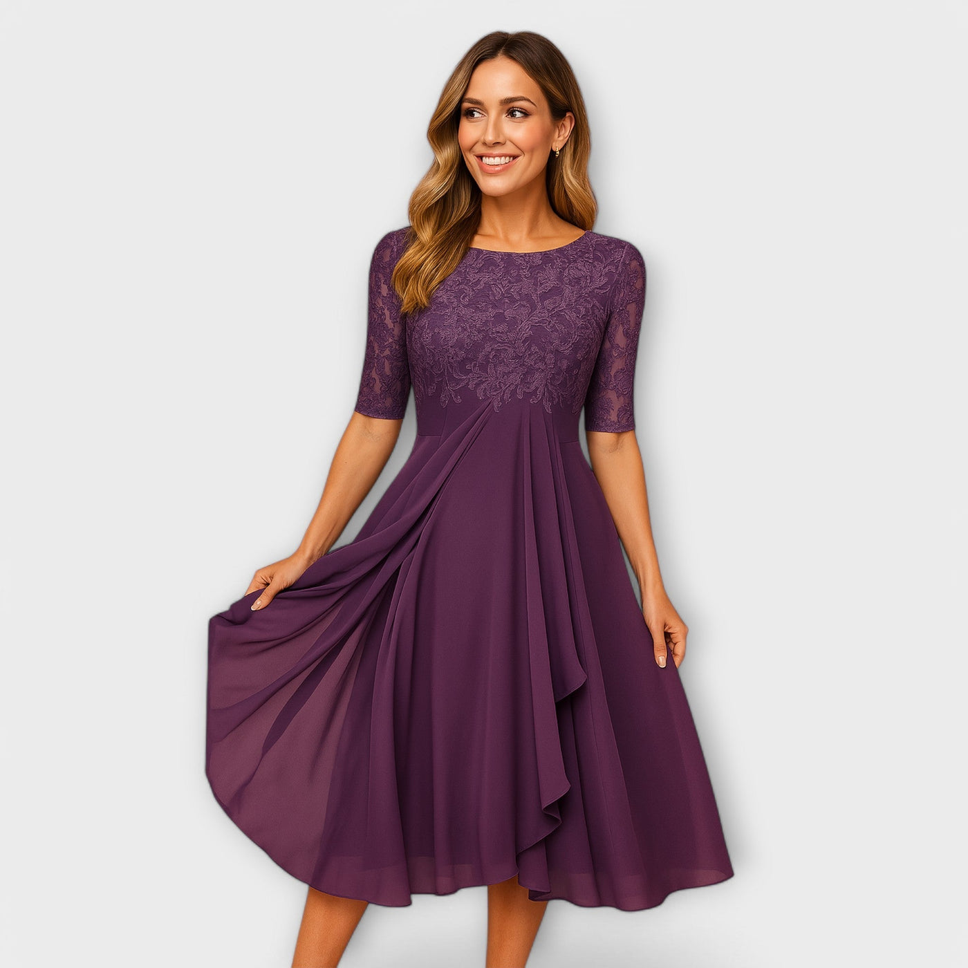 Élodie™ | Robe d’invitée de mariage élégante