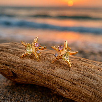 Coralia | Boucles d'Oreilles Étoile de Mer