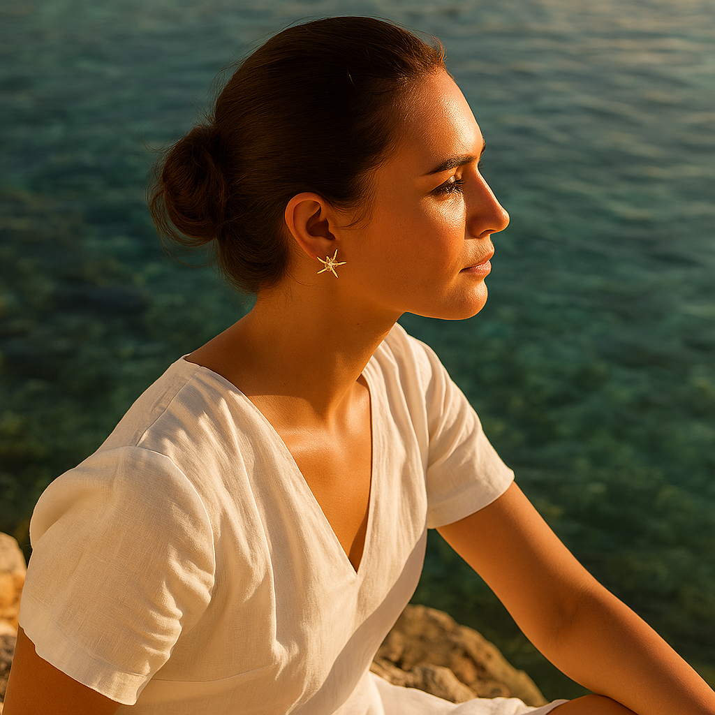 Coralia | Boucles d'Oreilles Étoile de Mer