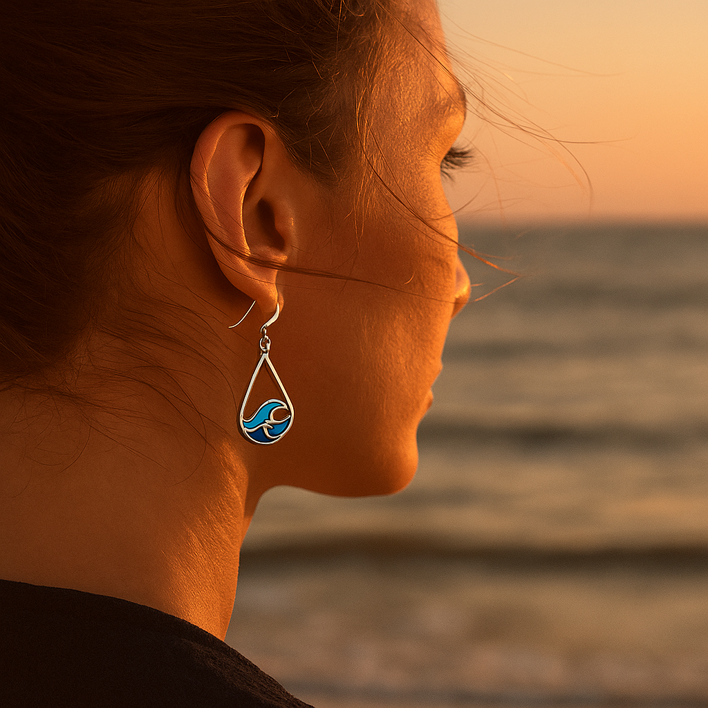 Nerida | Boucles d'oreilles vagues d'eau