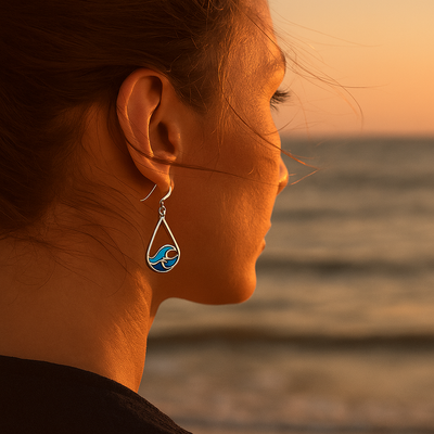 Nerida | Boucles d'oreilles vagues d'eau