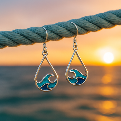 Nerida | Boucles d'oreilles vagues d'eau