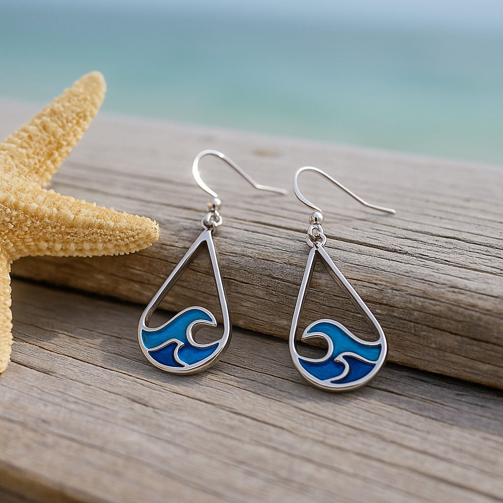 Nerida | Boucles d'oreilles vagues d'eau