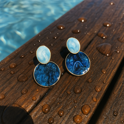 Eliara | Boucles d'oreilles ciel et fond marin