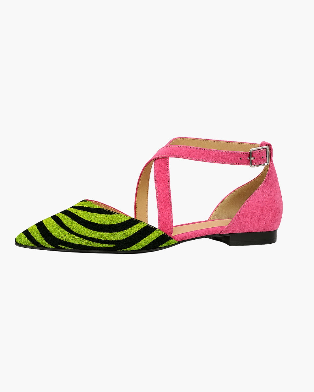 Asilia – Sandales à talons pointus et rayés