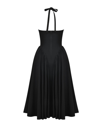 Monroe – Robe Midi Rouge au Style Iconique