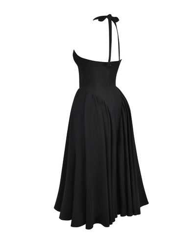 Monroe – Robe Midi Rouge au Style Iconique