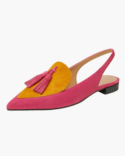 Quelia – Slingbacks à bout pointu avec des franges
