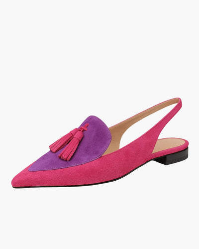 Quelia – Slingbacks à bout pointu avec des franges