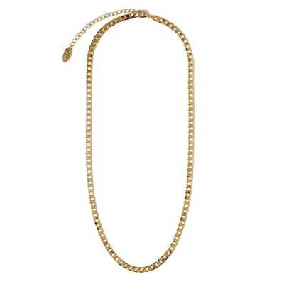 Collier avec chaîne à maillons plats | Or