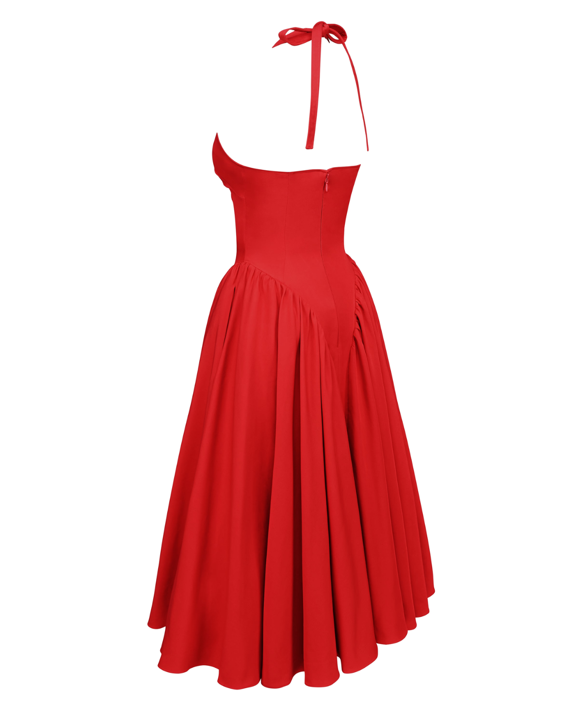 Monroe – Robe Midi Rouge au Style Iconique