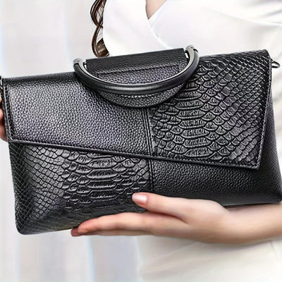 Cassandra | Sac à Main avec Motif Cuir de Crocodile Opulent
