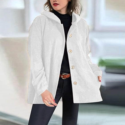 🍂 Veste à capuche en velours décontractée pour l'automne