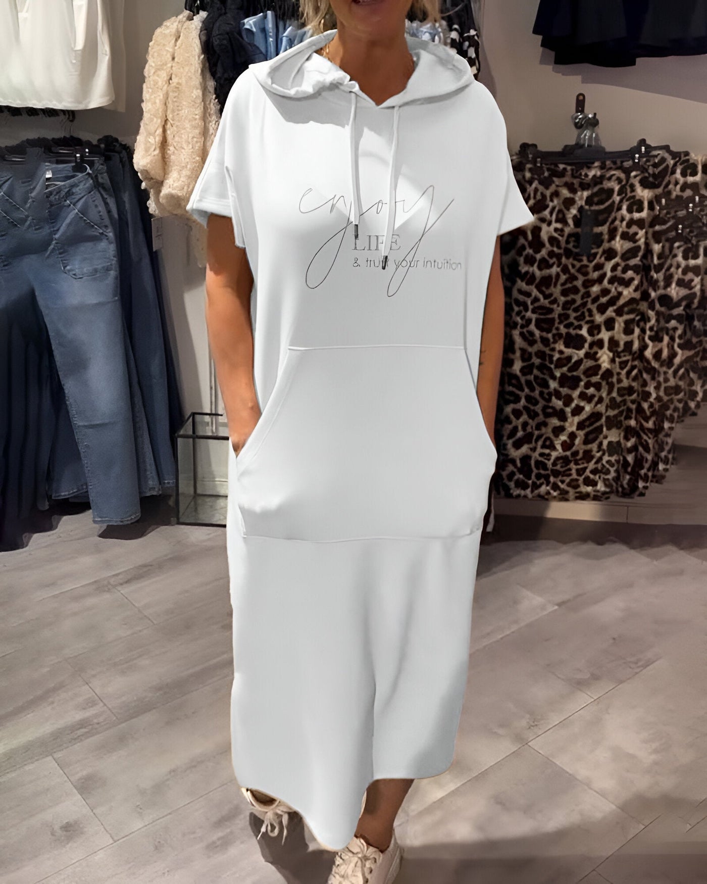 Élise | Robe décontractée à capuche