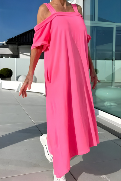 Mary™ | Robe d'été longue à épaules dénudées