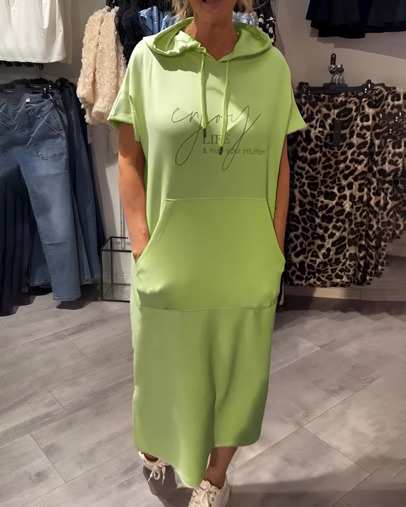 Élise | Robe décontractée à capuche