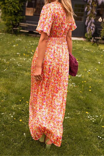 Robe Longue Élégante Sandra avec Décolleté en V