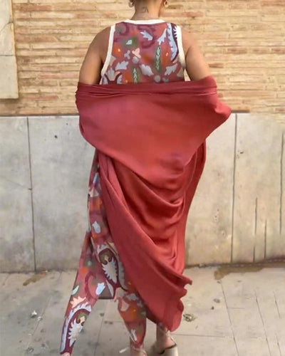 Bella - Ensemble de deux pièces avec impression au style urbain
